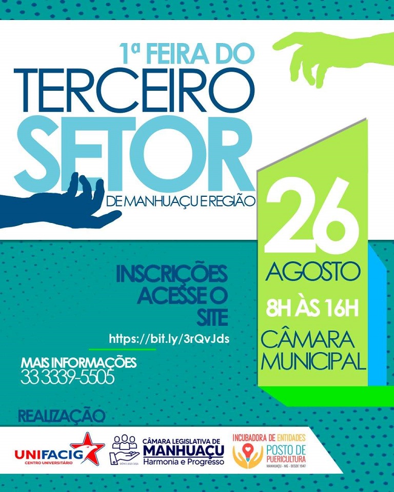 1ª Feira do Terceiro Setor de Manhuaçu e região será realizada na Câmara Municipal