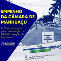 DNIT publica edital de pregão eletrônico para a recuperação da BR-262