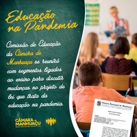 Projeto sobre educação na pandemia será debatido com representantes do setor